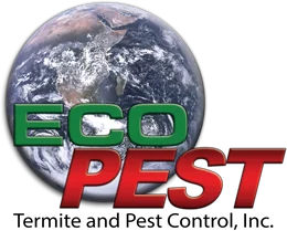 EcoPest logo — planet Earth with the words Eco Pest